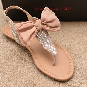 Earth Tone Sparkled Thong Sandals